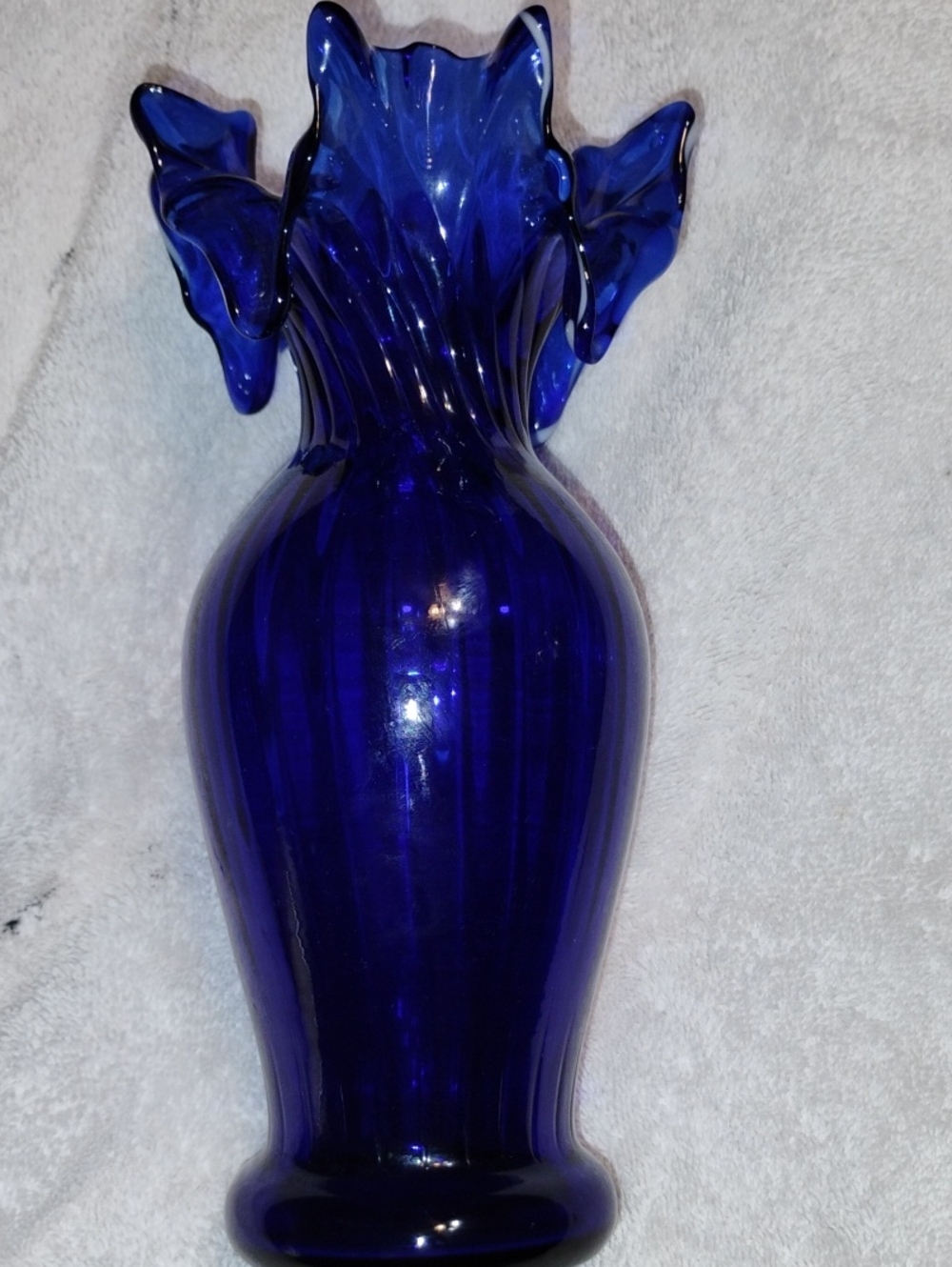 Cobalt Blue Decorative Glass Vase - Home Accents